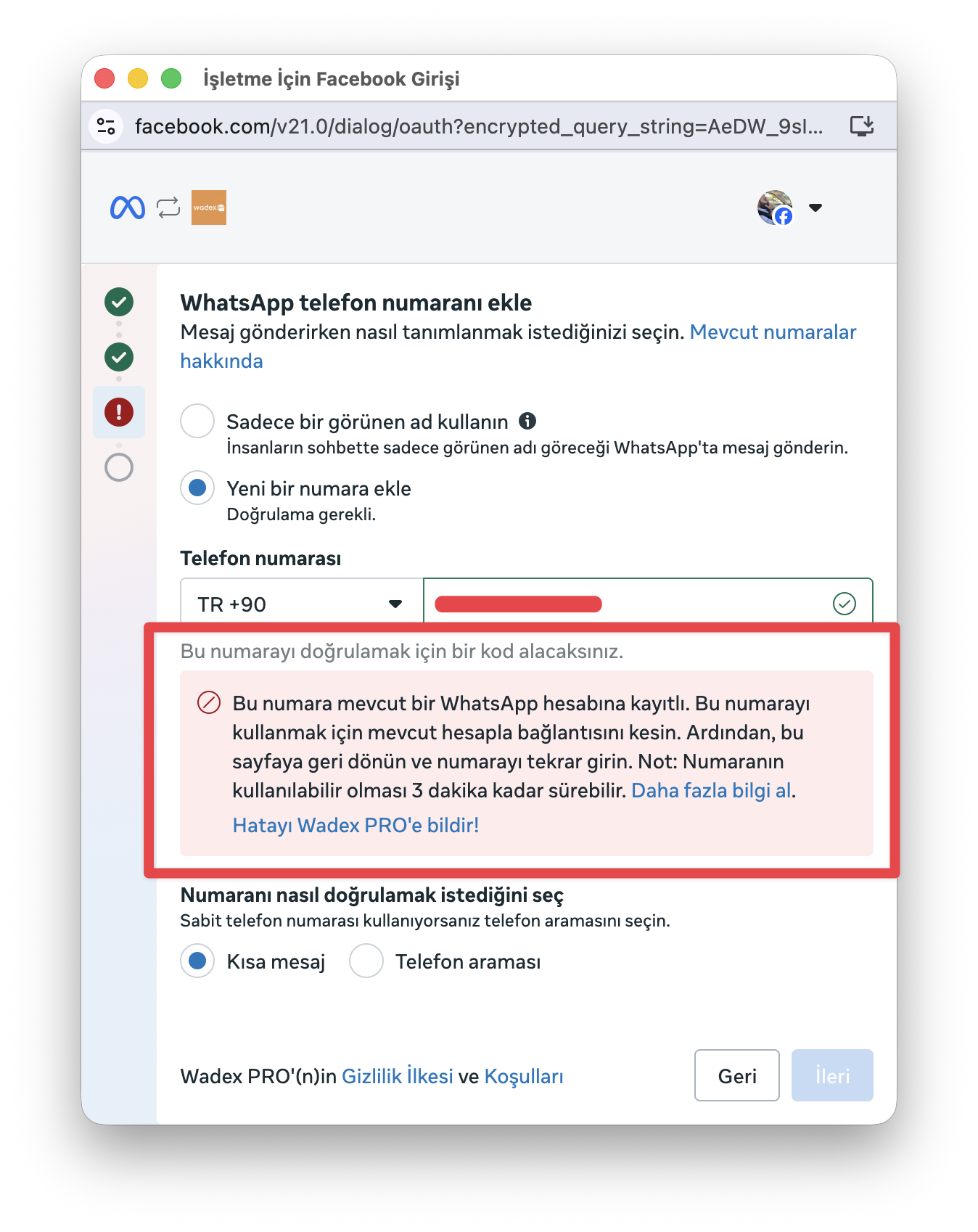 Telefon numarasını yaz