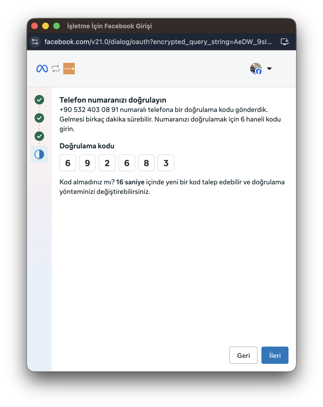 Doğrulama kodunu gir
