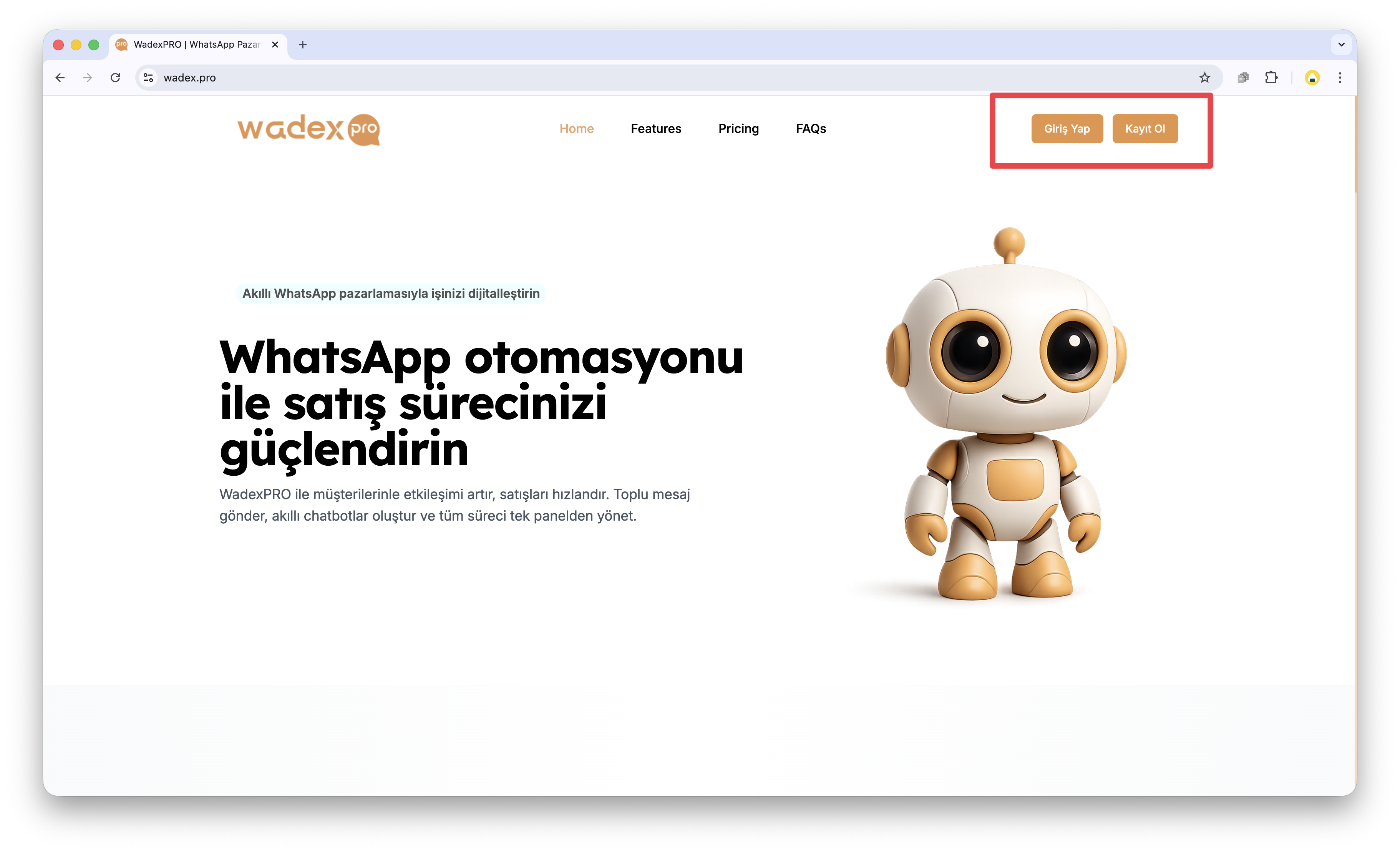 Kayıt – Giriş Ekranı